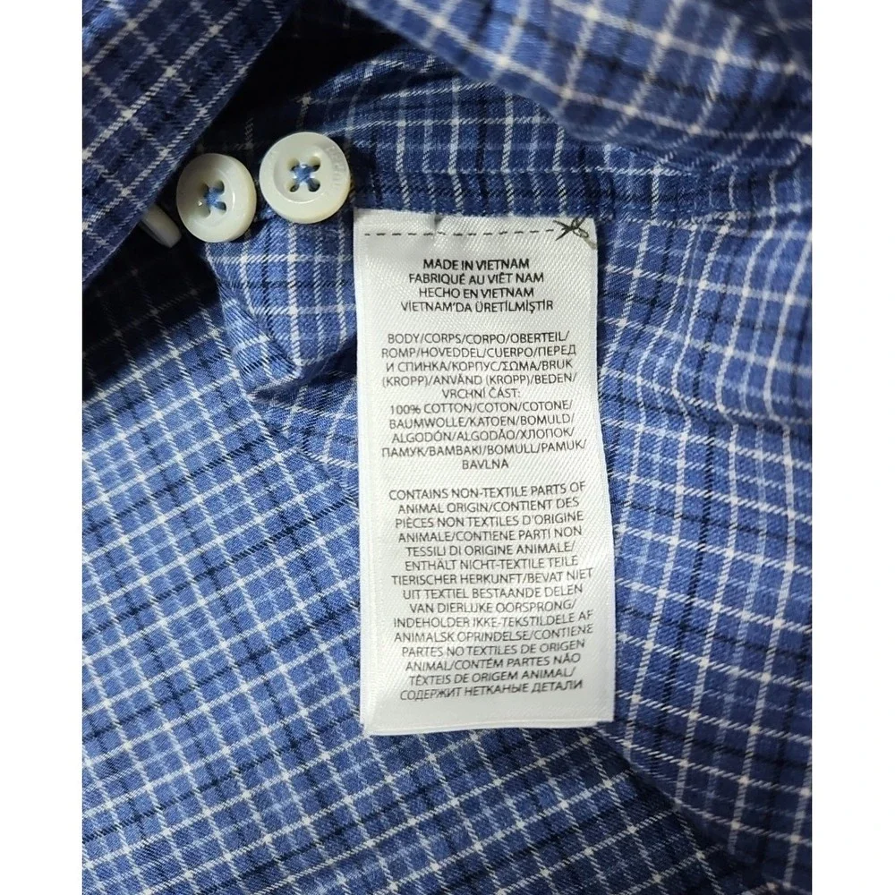 Polo Ralph Lauren Mens Blue‎ Plaid Classic Fit Button Up Shirt Size Small NWT